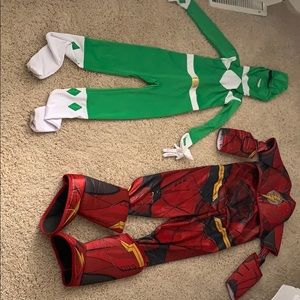 The Flash and green Power Ranger suits kids